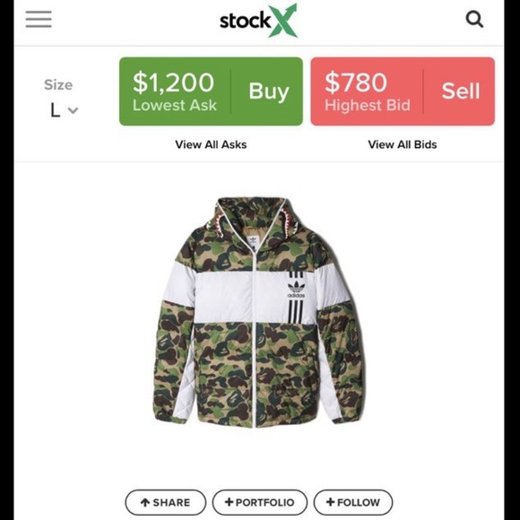 bape adidas puffer